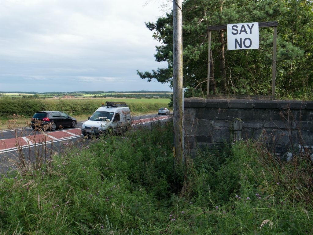 A sign spotted just outside of Berwick-Upon-Tweed during the referendum in 2012.