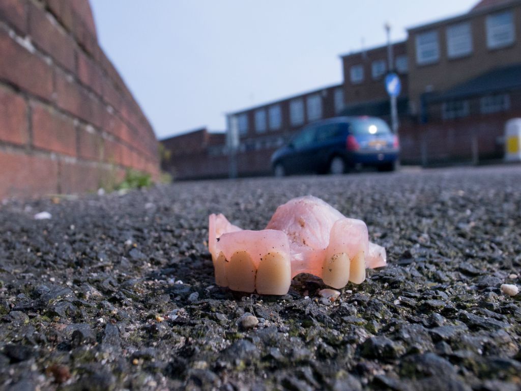 False Teeth found on the street.